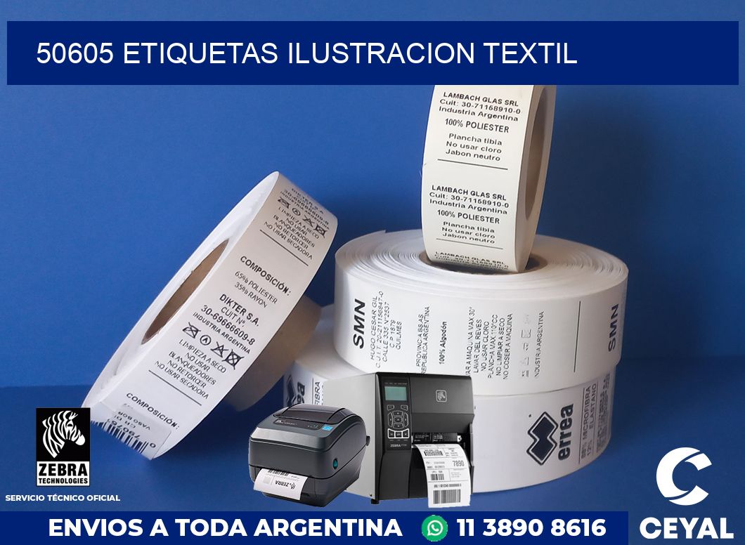 50605 etiquetas ilustracion textil