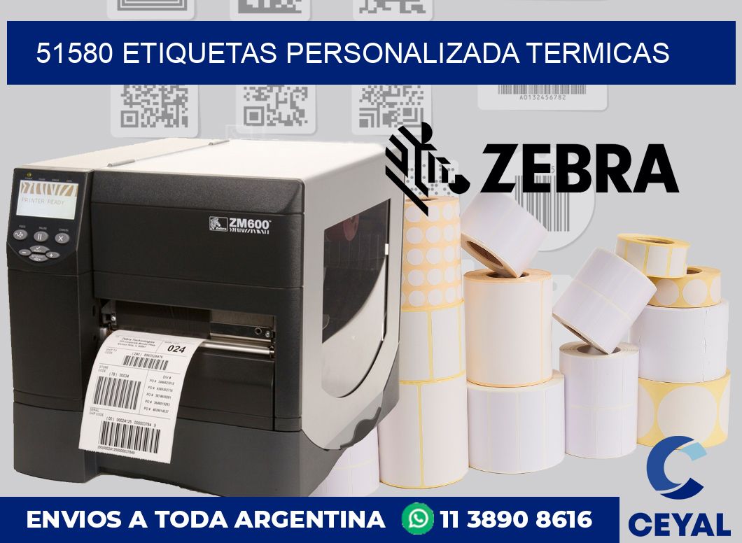 51580 etiquetas personalizada termicas