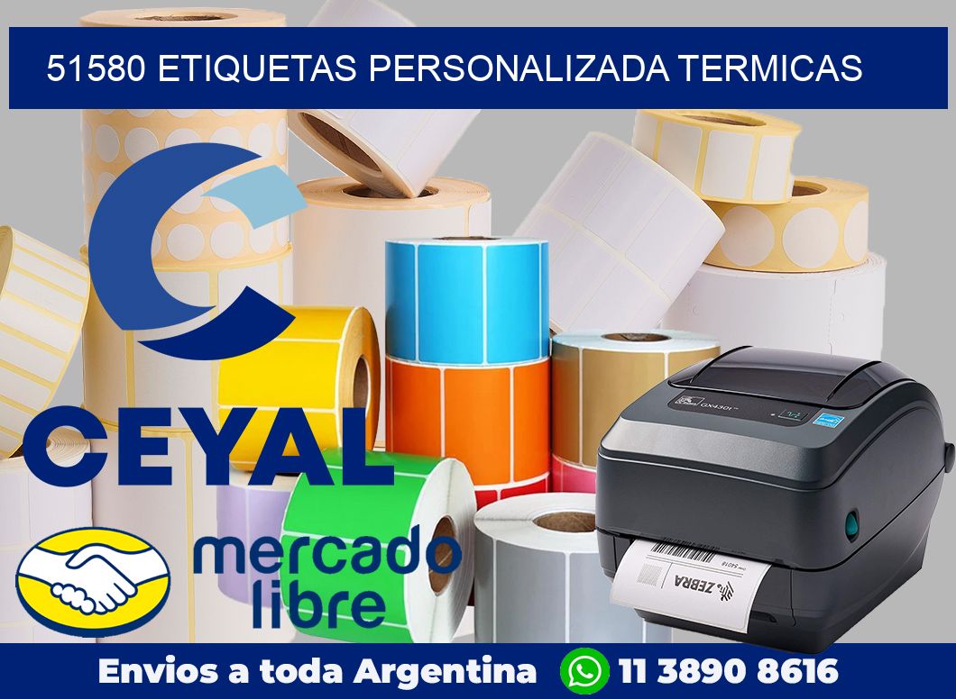 51580 etiquetas personalizada termicas