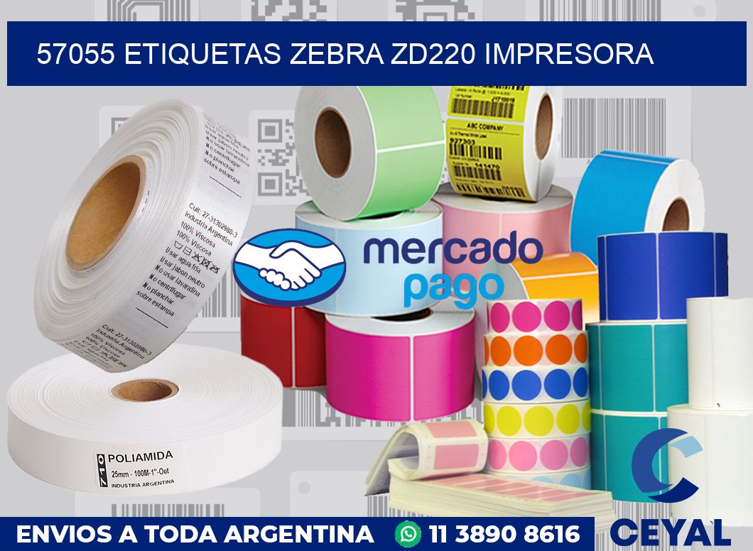 57055 etiquetas Zebra zd220 impresora