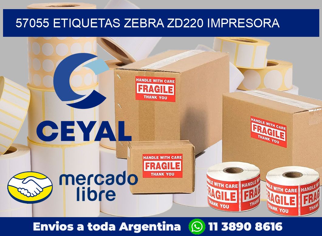 57055 etiquetas Zebra zd220 impresora