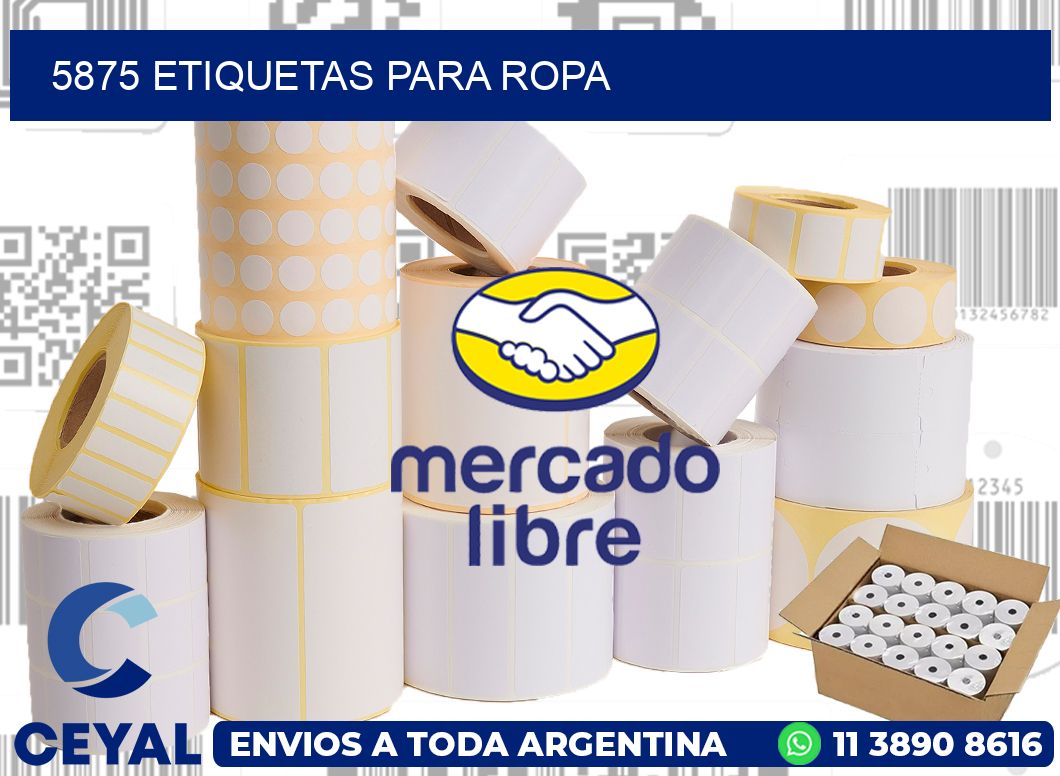 5875 Etiquetas para ropa