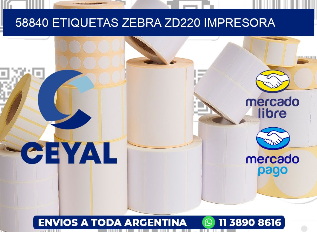 58840 etiquetas Zebra zd220 impresora