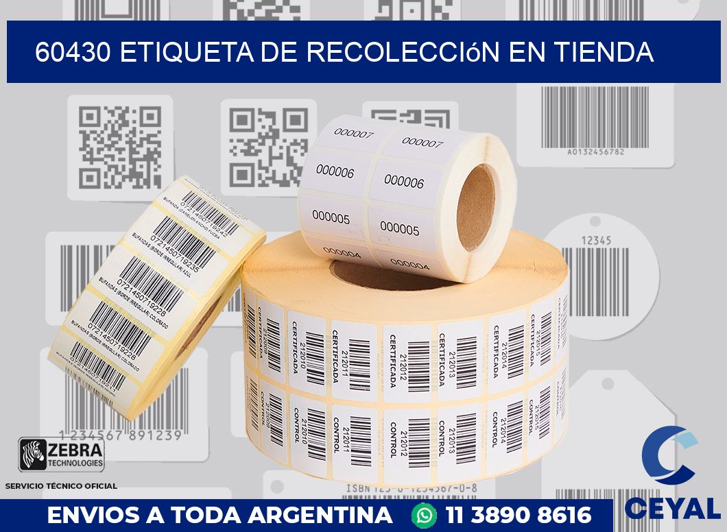 60430 Etiqueta de recolección en tienda