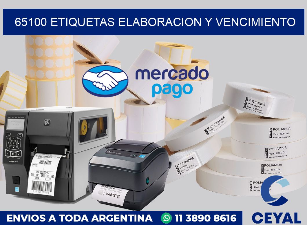 65100 Etiquetas elaboracion y vencimiento