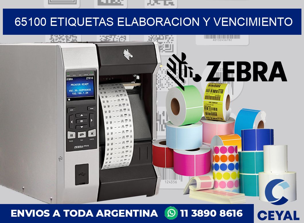 65100 Etiquetas elaboracion y vencimiento