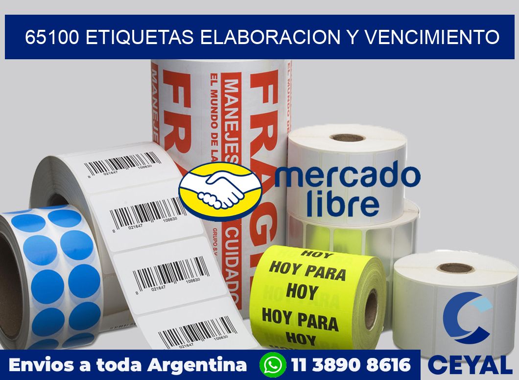 65100 Etiquetas elaboracion y vencimiento