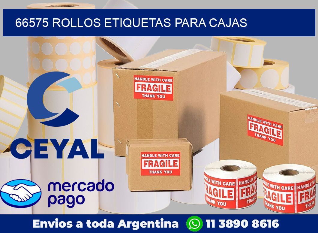 66575 Rollos etiquetas para cajas