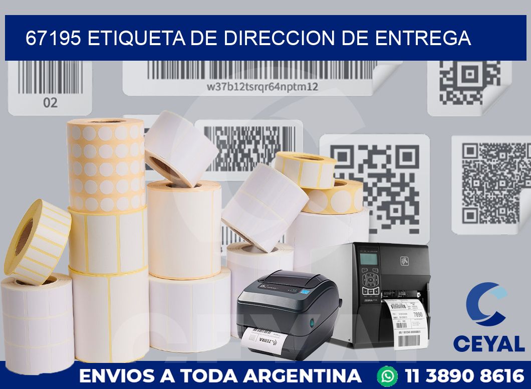 67195 Etiqueta de direccion de entrega