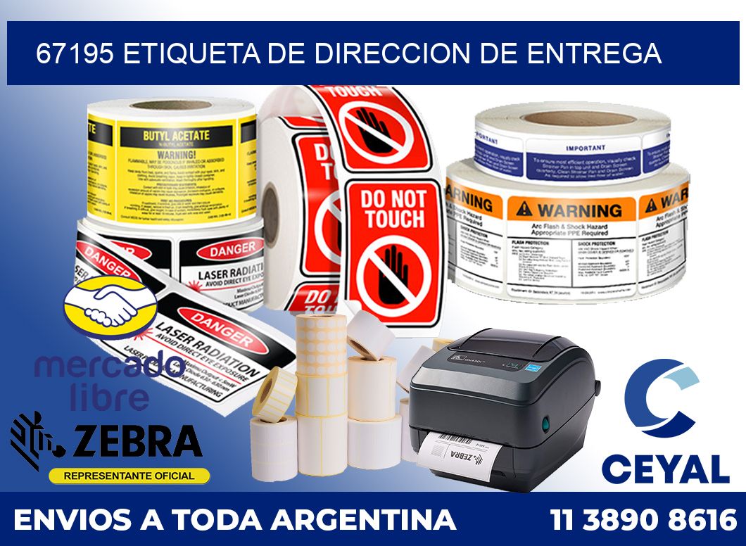67195 Etiqueta de direccion de entrega