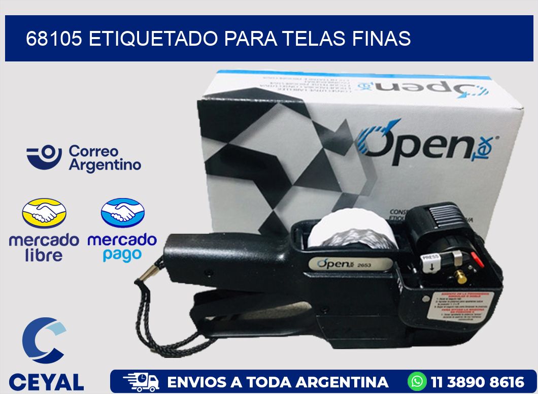 68105 Etiquetado para telas finas