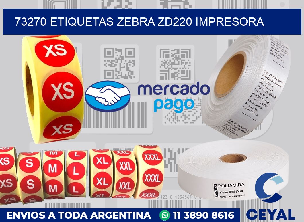 73270 etiquetas Zebra zd220 impresora