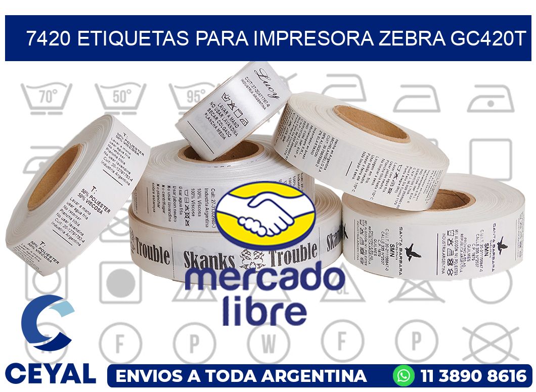 7420 etiquetas para impresora zebra GC420T