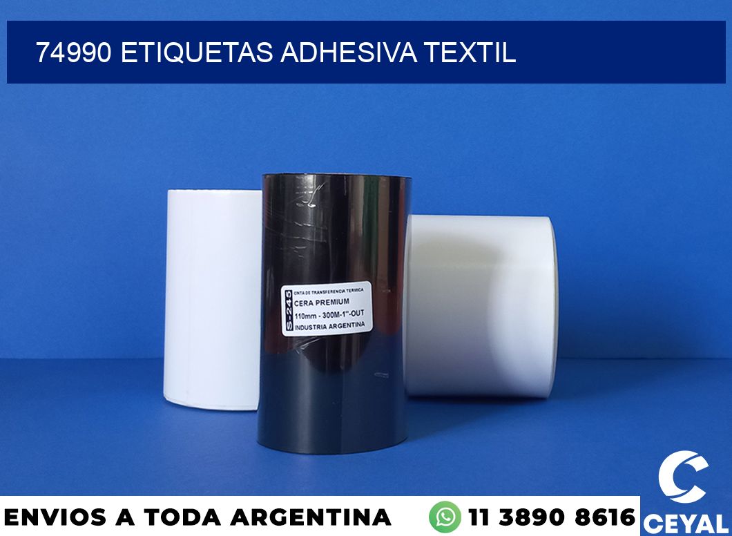 74990 etiquetas adhesiva textil