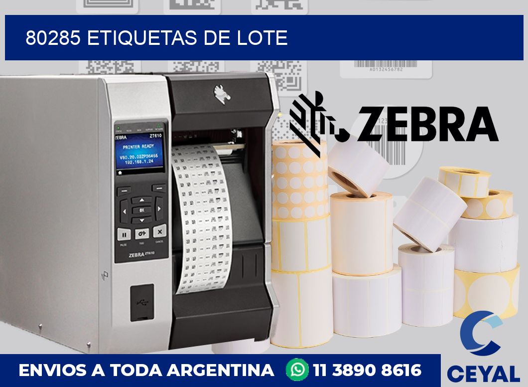80285 Etiquetas de lote