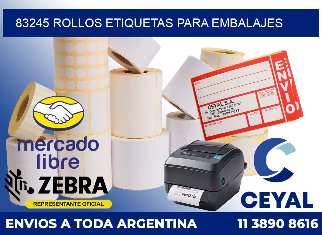 83245 Rollos etiquetas para embalajes