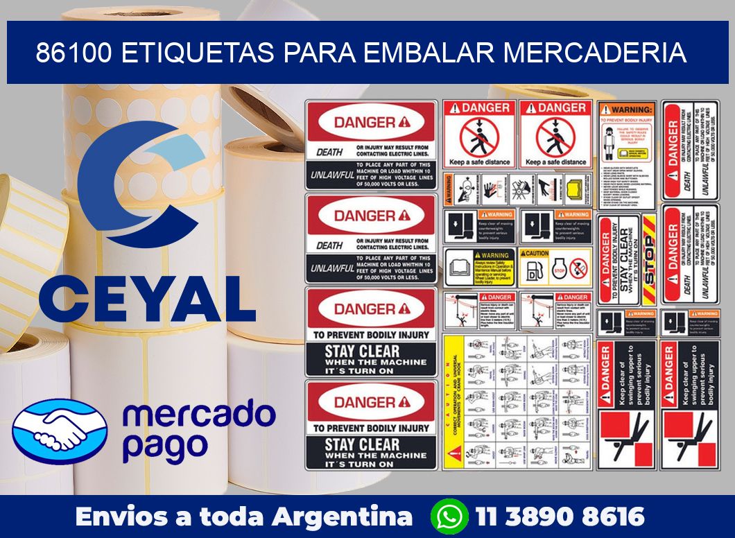 86100 Etiquetas para embalar mercaderia