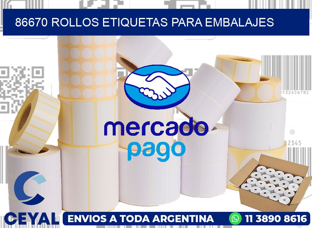 86670 Rollos etiquetas para embalajes