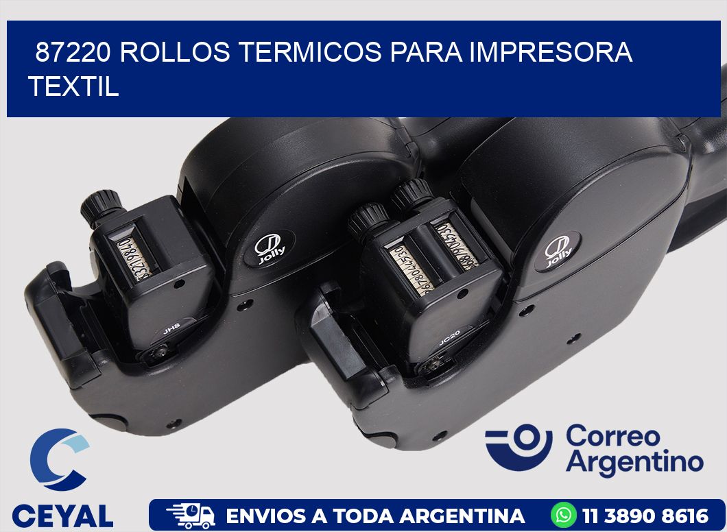87220 rollos termicos para impresora textil