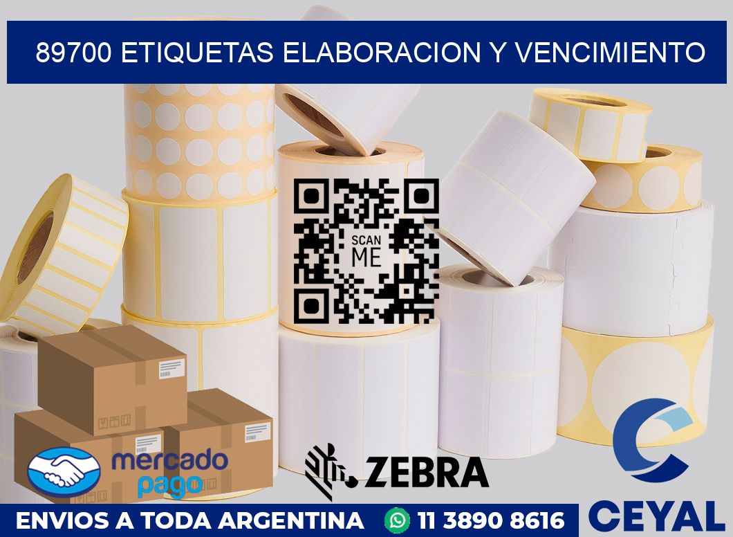 89700 Etiquetas elaboracion y vencimiento
