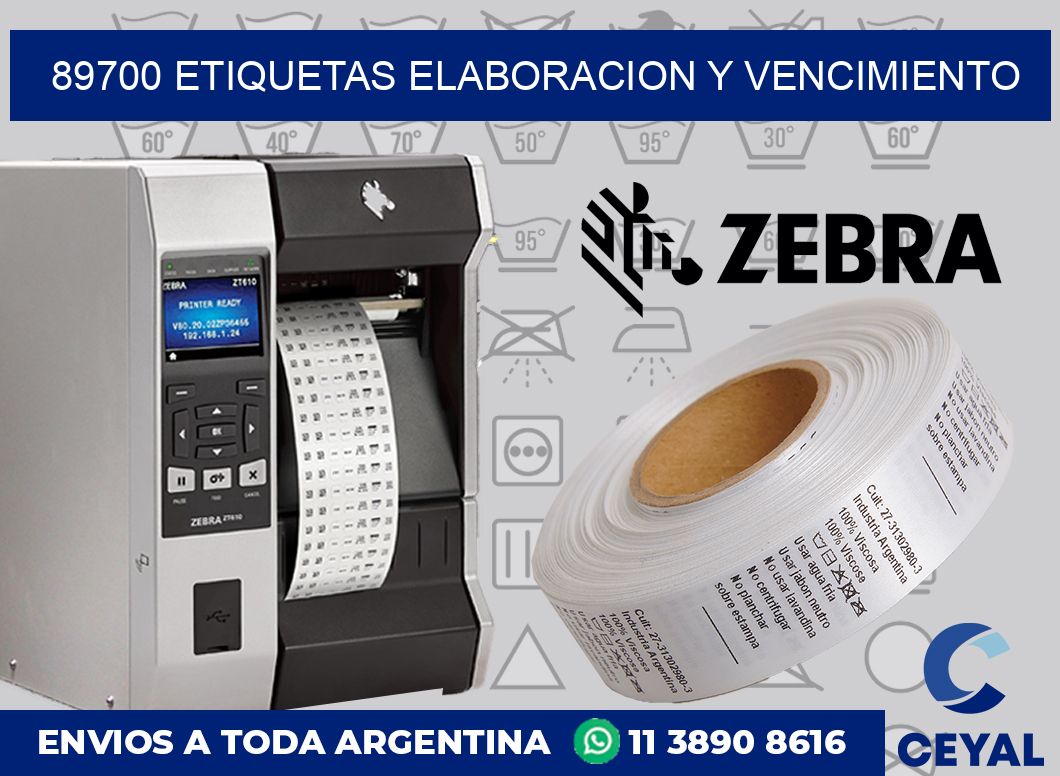 89700 Etiquetas elaboracion y vencimiento