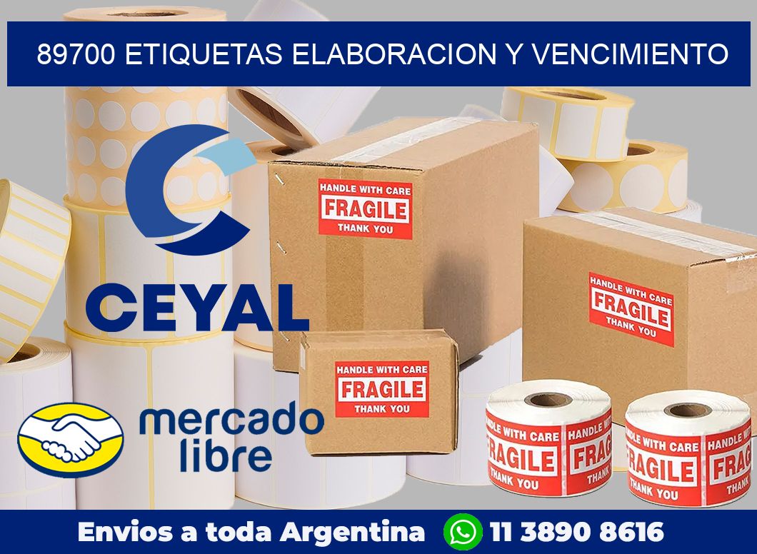 89700 Etiquetas elaboracion y vencimiento
