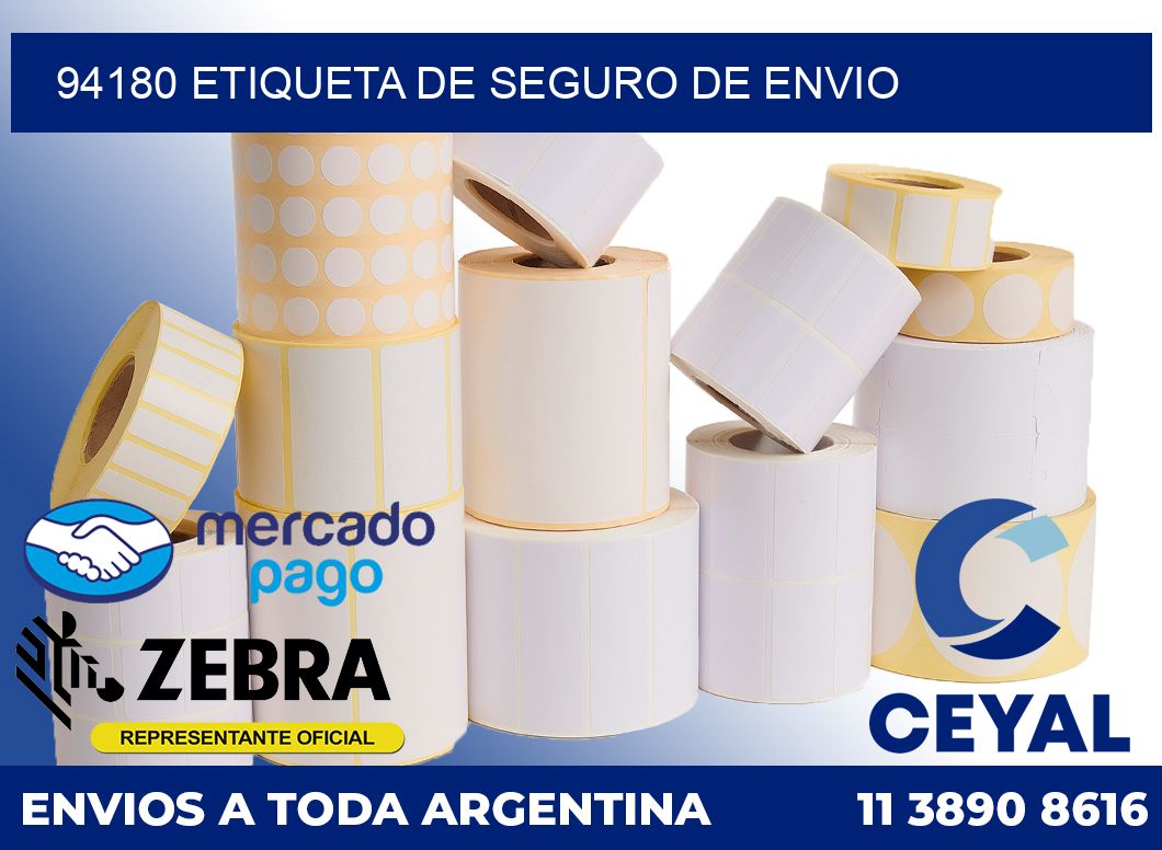94180 Etiqueta de seguro de envio