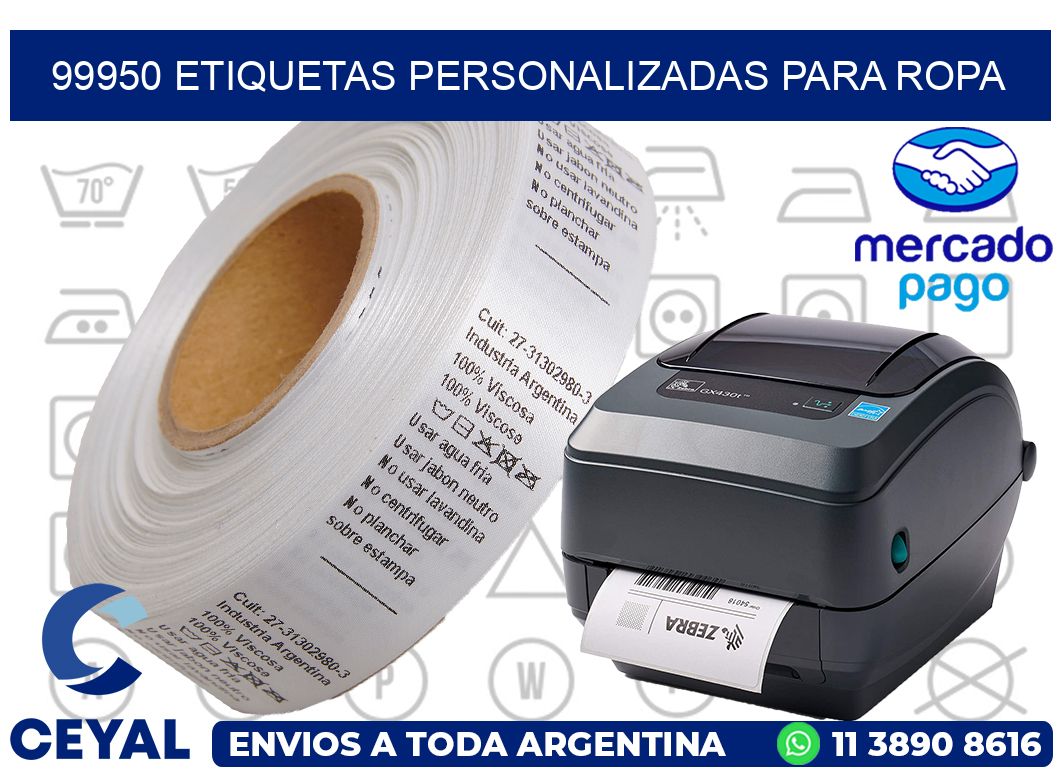 99950 Etiquetas personalizadas para ropa