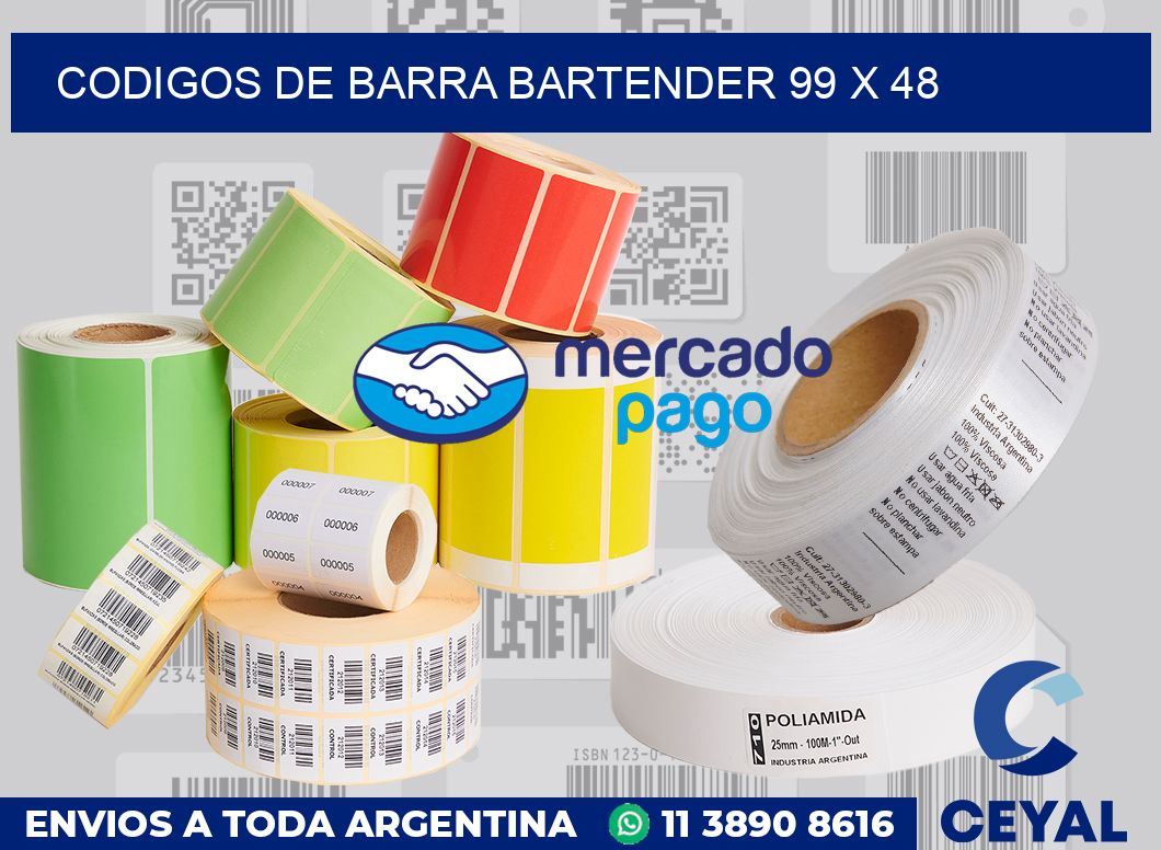 Codigos de barra Bartender 99 x 48