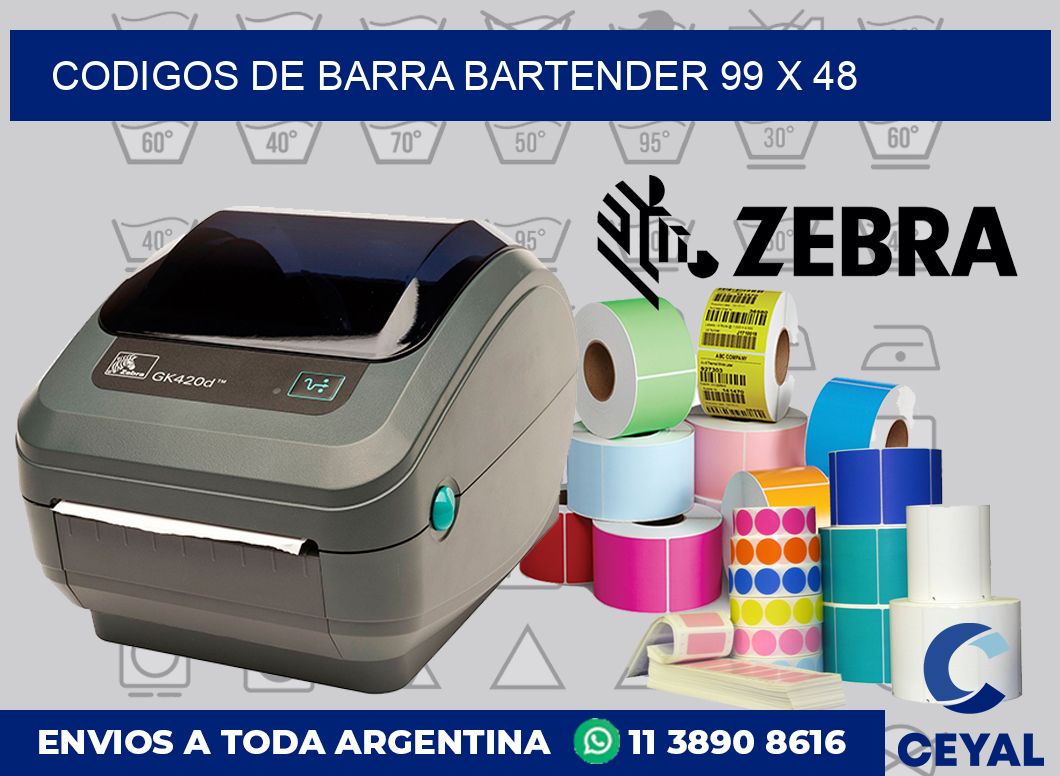 Codigos de barra Bartender 99 x 48