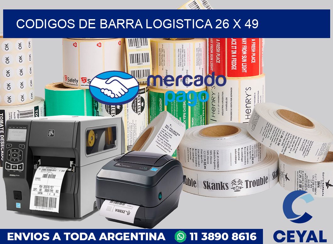 Codigos de barra logistica 26 x 49
