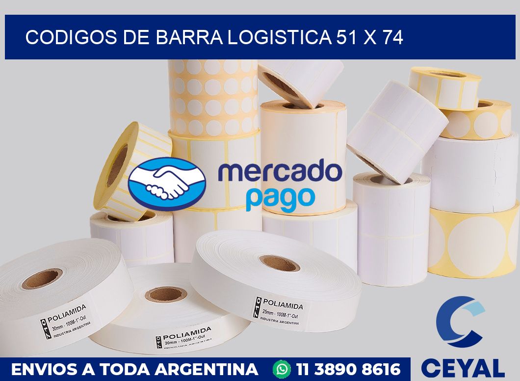 Codigos de barra logistica 51 x 74
