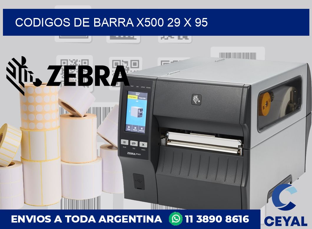 Codigos de barra x500 29 x 95