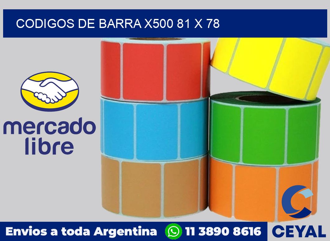 Codigos de barra x500 81 x 78