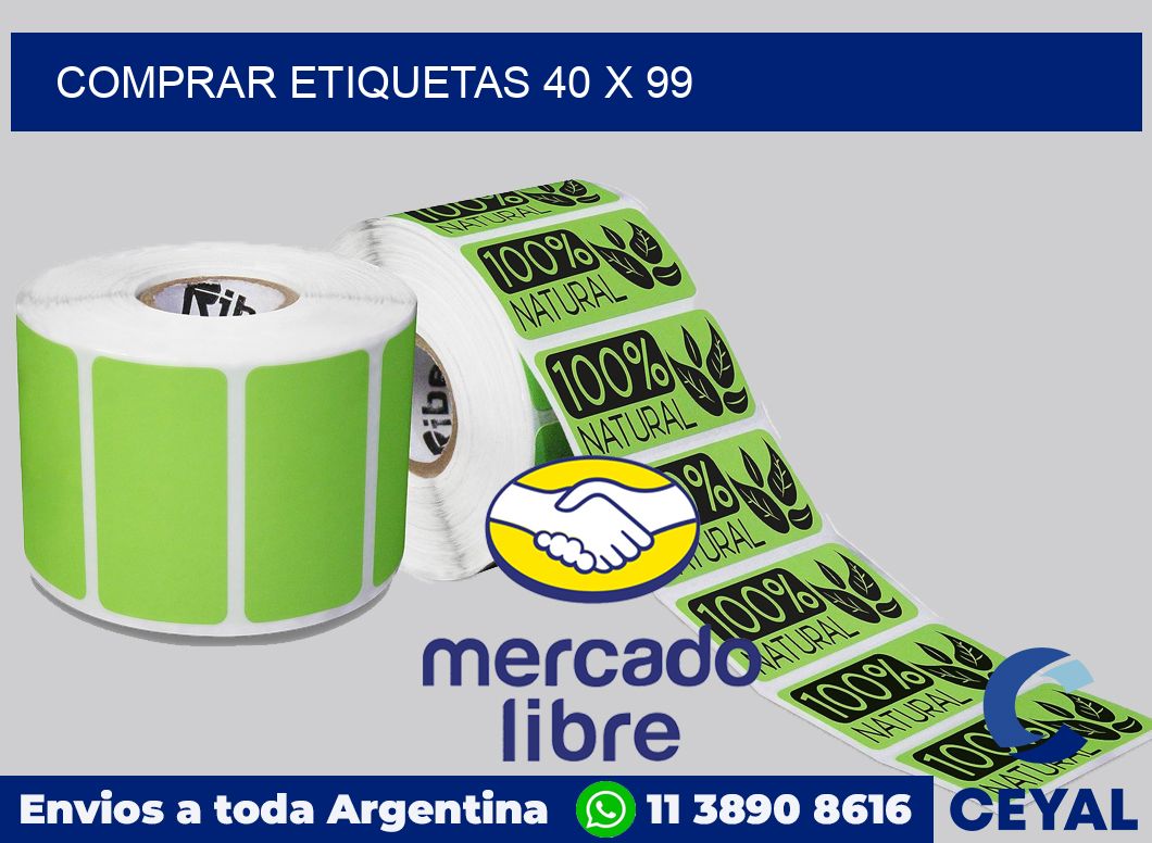 Comprar etiquetas 40 x 99