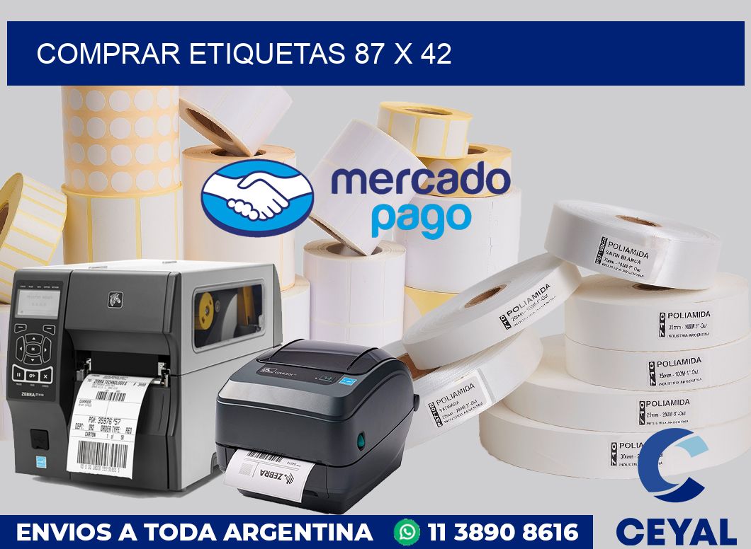Comprar etiquetas 87 x 42