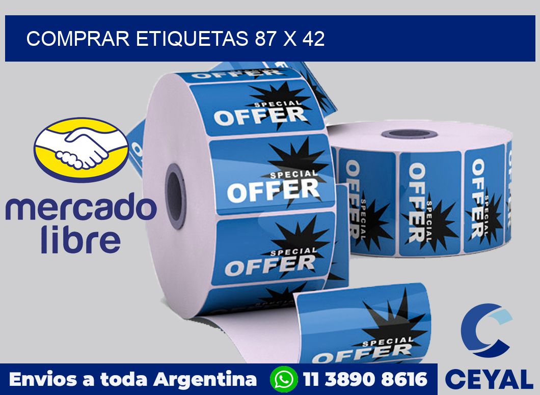 Comprar etiquetas 87 x 42