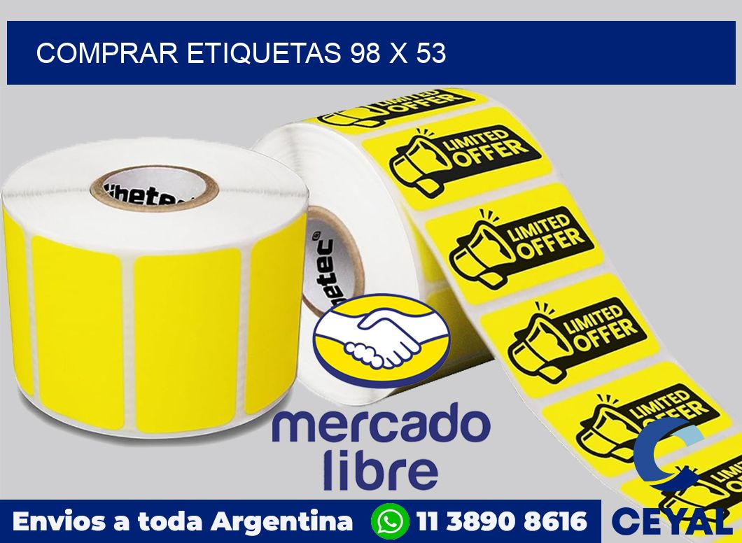 Comprar etiquetas 98 x 53