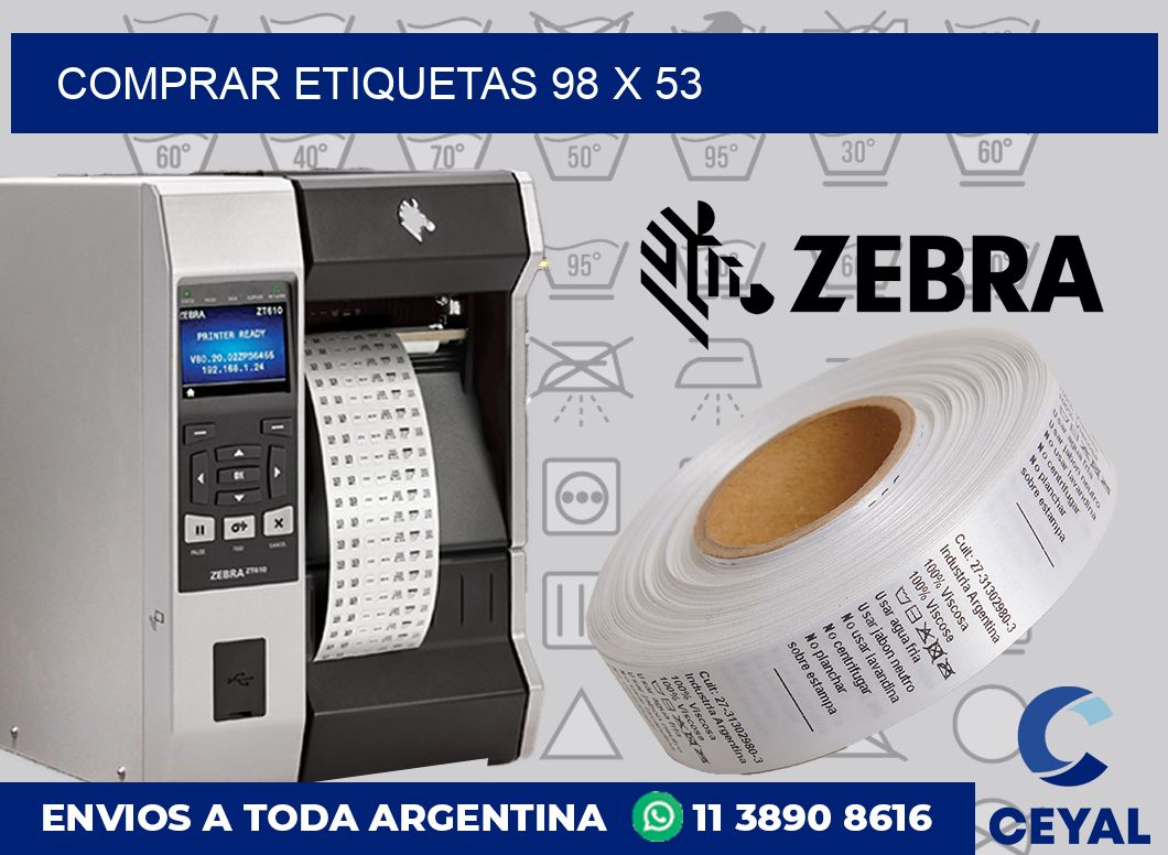 Comprar etiquetas 98 x 53