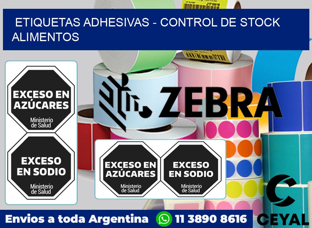 ETIQUETAS ADHESIVAS - CONTROL DE STOCK ALIMENTOS