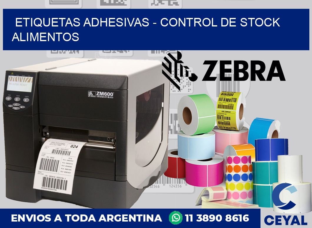 ETIQUETAS ADHESIVAS – CONTROL DE STOCK ALIMENTOS