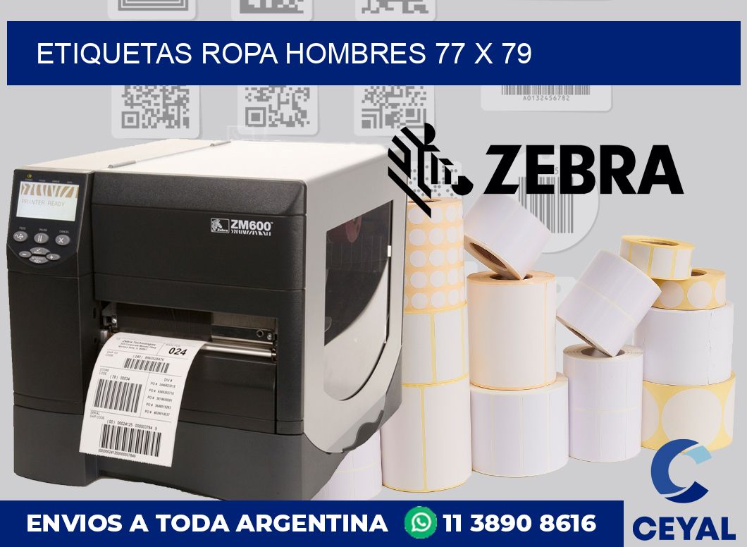 Etiquetas ropa hombres 77 x 79