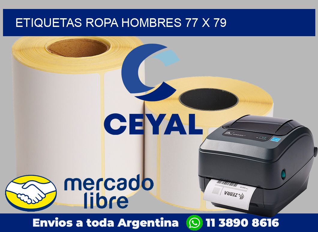 Etiquetas ropa hombres 77 x 79