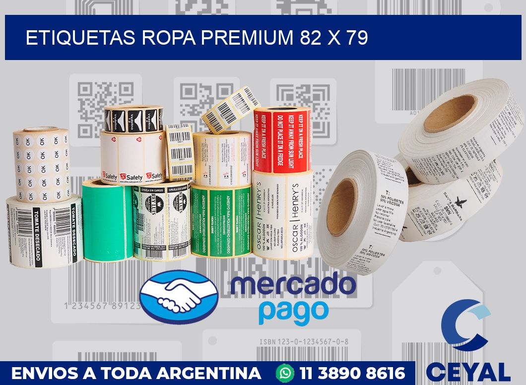 Etiquetas ropa premium 82 x 79