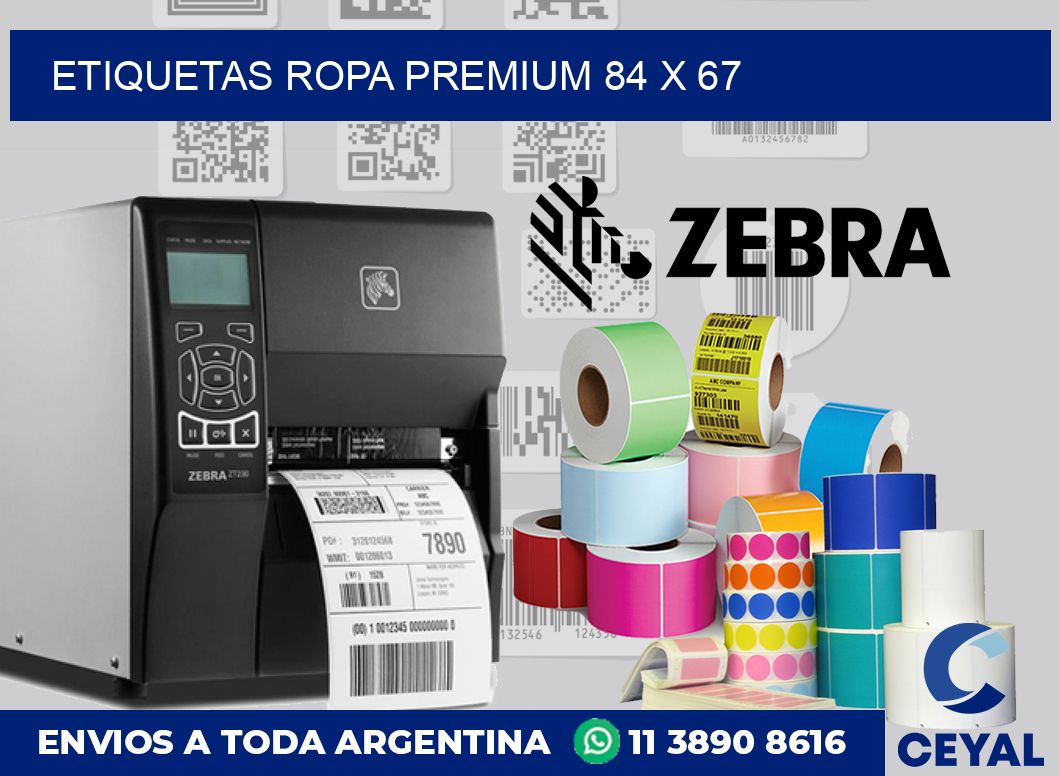 Etiquetas ropa premium 84 x 67