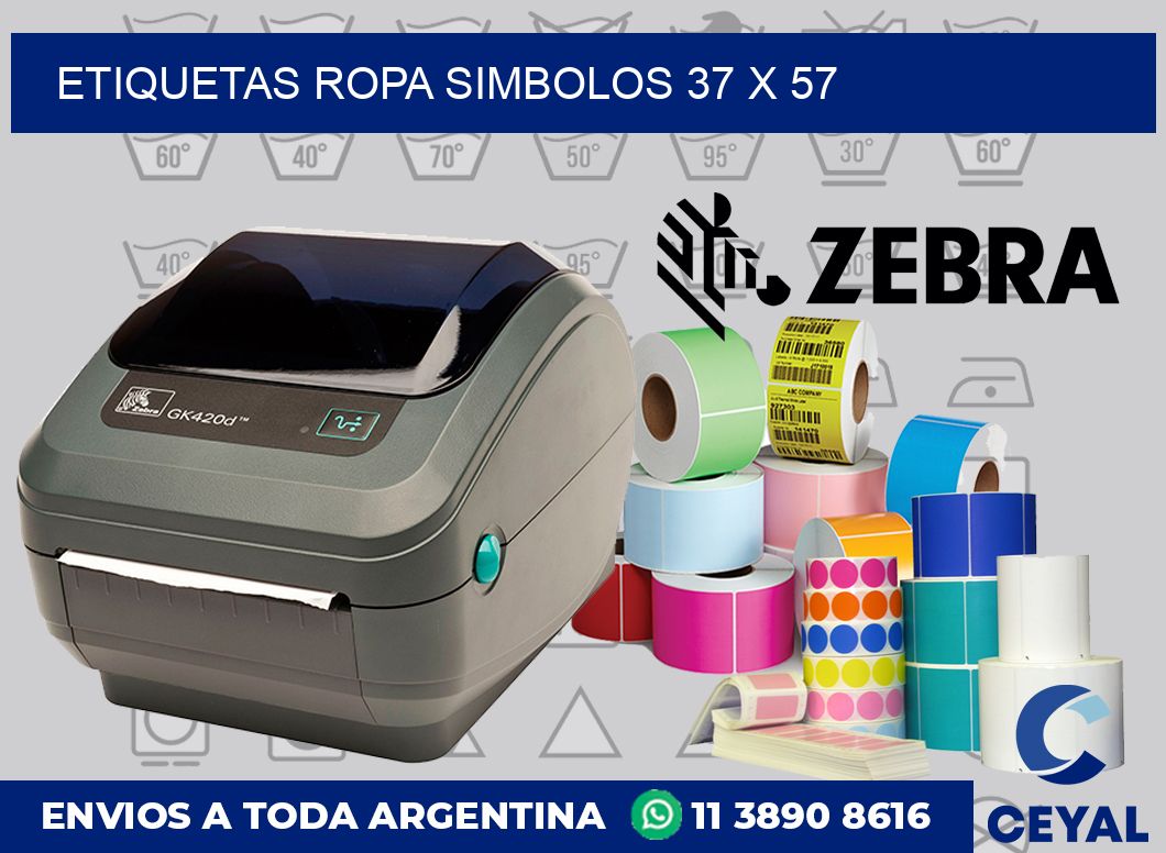 Etiquetas ropa simbolos 37 x 57