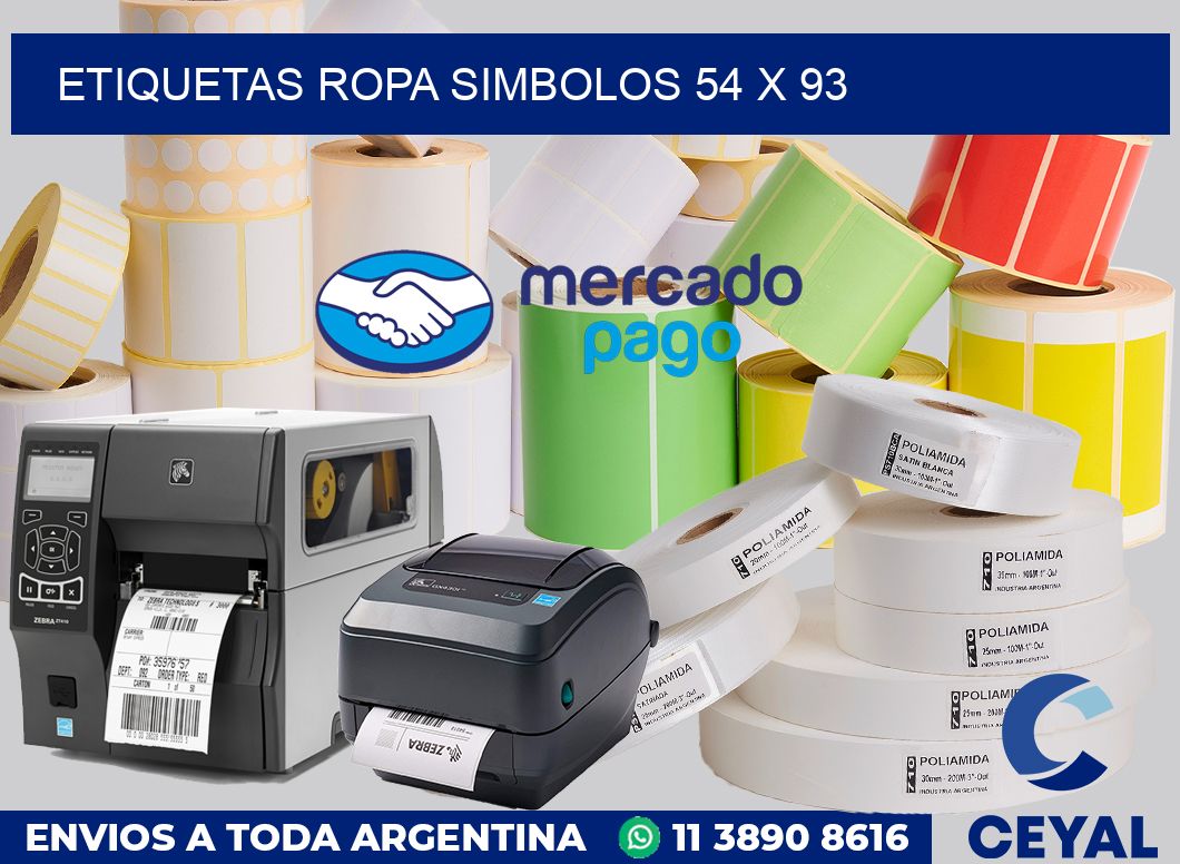 Etiquetas ropa simbolos 54 x 93