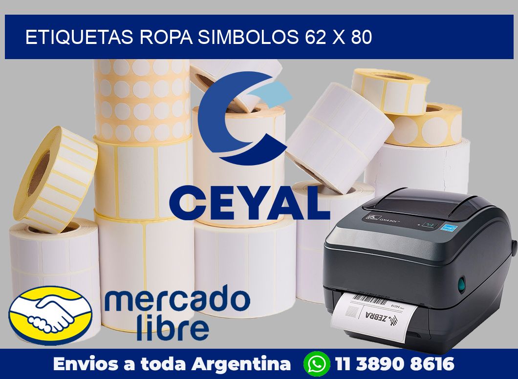 Etiquetas ropa simbolos 62 x 80