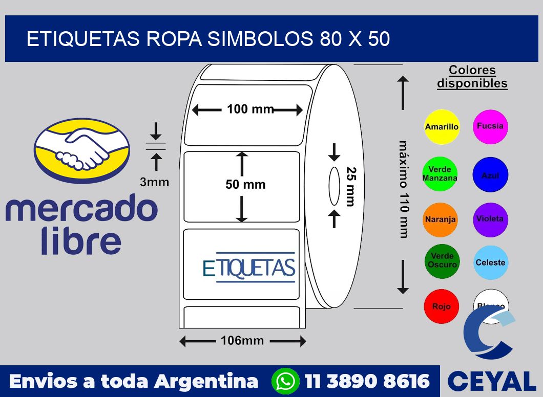 Etiquetas ropa simbolos 80 x 50