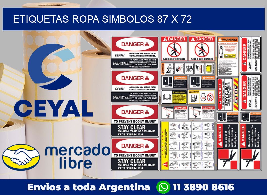Etiquetas ropa simbolos 87 x 72